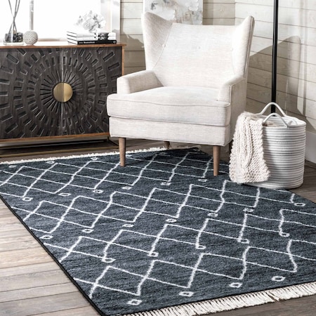 Nuloom Krystal Trellis Tassel Area Rug 5ft x 8ft MCMJ02B-508
